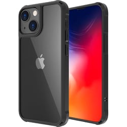 ATLAIP2021-61BK [LINKASE AIR for iPhone 13 （側面TPU：マットブラック）/ ゴリラガラスiPhoneケース]