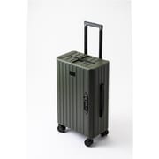 スーツケース 旅行日数目安:1~2泊 35L TSAロック搭載 折り畳みキャリーケース FL14-4-0002 カーキ