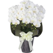 豪華版胡蝶蘭(造花) 3本立て ホワイト/パープル