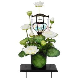 シルク盛花水光蓮 提灯タイプ 白