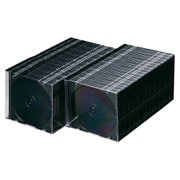 Blu-ray・DVD・CDケース(スリムタイプ・100枚セット・ブラック) FCD-PU100MBKN