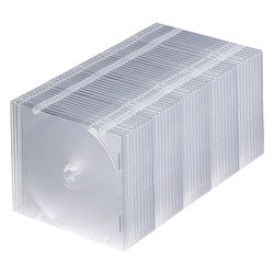 Blu-ray・DVD・CDケース（スリムタイプ・50枚セット・クリア） FCD-PU50CLN2