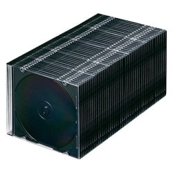 Blu-ray・DVD・CDケース（スリムタイプ・50枚セット・ブラック） FCD-PU50MBKN2