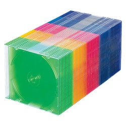 Blu-ray・DVD・CDケース（スリムタイプ・50枚セット・5色ミックス） FCD-PU50MXN2