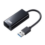 有線LANアダプター USB-LAN変換アダプタ ギガビット USB3.2Gen1 USB A ケーブル一体型 ケーブル長9cm Windows/Mac/Nintendo Switch対応 ブラック USB-CVLAN1BKN