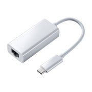 有線LANアダプター USB Type-C変換 USB-LAN変換アダプタ ギガビット USB3.2Gen1 USB A ケーブル一体型 ケーブル長9cm Windows/Mac/Nintendo Switch対応 ホワイト USB-CVLAN2WN