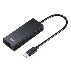 有線LANアダプター USB Type-C変換 USB-LAN変換アダプタ 2.5Gbps対応 ギガビット USB3.2Gen1 高速転送 USB A ケーブル一体型 ケーブル長16cm Windows/Mac/Nintendo Switch対応 ブラック USB-CVLAN6BK