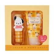 キャラクターグッズ サンリオキャラクターズ リップクリーム&ハンドクリームセット チェック柄 ポチャッコ