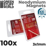 GSWD-9061 ネオジム磁石 N35 100 個入 3×1mm [ホビー用素材]