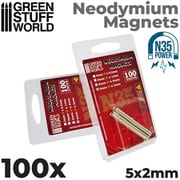GSWD-9063 ネオジム磁石 N35 100 個入 5×2mm [ホビー用素材]