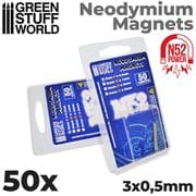 GSWD-9258 ネオジム磁石 N52 50 個入 3×0.5mm [ホビー用素材]