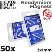 GSWD-9259 ネオジム磁石 N52 50 個入 3×1mm [ホビー用素材]