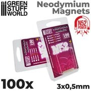 GSWD-9262 ネオジム磁石 N52 100 個入 3×0.5mm [ホビー用素材]