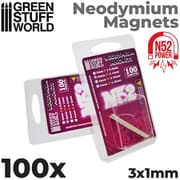 GSWD-9263 ネオジム磁石 N52 100 個入 3×1mm [ホビー用素材]