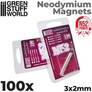 GSWD-9264 ネオジム磁石 N52 100 個入 3×2mm [ホビー用素材]