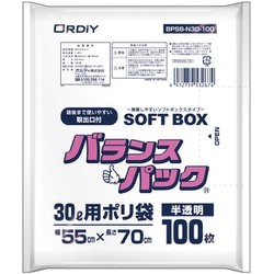 バランスパックSOFTBOX 30L 0.013mm 半透明 BPSB-N30-100