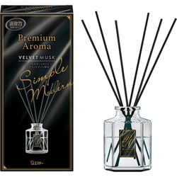 お部屋の消臭力 プレミアムアロマ スティック 本体 ベルベットムスク 50mL [消臭剤 芳香剤 ルームフレグランス リードディフューザー 部屋用 玄関用 リビング用]