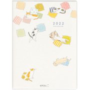 2022ポケットダイアリー A6 ネコ柄 22101006