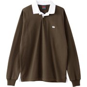 ソリッドカラー ラグビージャージ SOLID COLOR RUGBY JERSEY RA40095 ブラウン(60) Mサイズ [アウトドア カットソー ユニセックス]