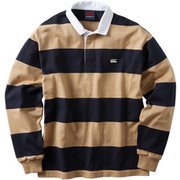 4インチストライプ ラグビージャージ 4INCH STRIPE RUGBY JERSEY RA40096 ベージュ(31) Mサイズ [アウトドア カットソー ユニセックス]