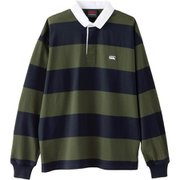 4インチストライプ ラグビージャージ 4INCH STRIPE RUGBY JERSEY RA40096 オリーブ(47) Lサイズ [アウトドア カットソー ユニセックス]