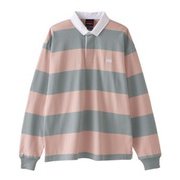 4インチストライプ ラグビージャージ 4INCH STRIPE RUGBY JERSEY RA40096 ピンク(63) Mサイズ [アウトドア カットソー ユニセックス]