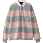 4インチストライプ ラグビージャージ 4INCH STRIPE RUGBY JERSEY RA40096 ピンク(63) XLサイズ [アウトドア カットソー ユニセックス]