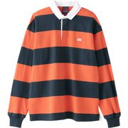 4インチストライプ ラグビージャージ 4INCH STRIPE RUGBY JERSEY RA40096 ストロベリー(67) 3Lサイズ [アウトドア カットソー ユニセックス]
