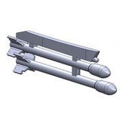 MAEMMK4930 1/48 ディティールアップパーツ 15cm 航空ロケット弾 M/51 w/トゥンナン用パイロン （8パイロン/14弾セット） [プラモデル用パーツ]