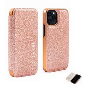 83533 [iPhone 13 Pro Max用 Folio Case Glitter Pink Nude Rose Gold]