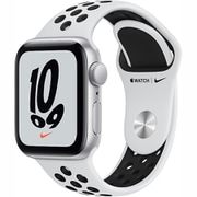 Apple Watch Nike SE（GPSモデル）- 40mmシルバーアルミニウムケースとピュアプラチナム/ブラックNikeスポーツバンド [MKQ23J/A]