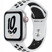 Apple Watch Nike SE（GPS ＋ Cellularモデル）- 40mmシルバーアルミニウムケースとピュアプラチナム/ブラックNikeスポーツバンド [MKR43J/A]
