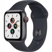 Apple Watch SE 第1世代（GPS ＋ Cellularモデル）- 40mmスペースグレイアルミニウムケースとミッドナイトスポーツバンド [MKR23J/A]