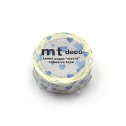 マスキングテープ mt 1P ハート・スタンプブルー MT01D332R