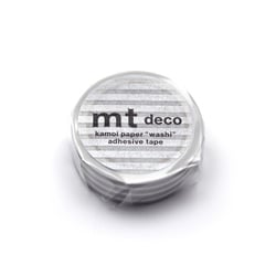 マスキングテープ mt 1P ボーダー・銀 MT01D391R