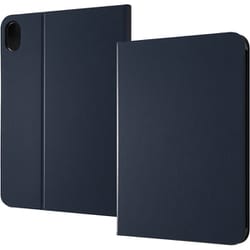 iPad mini（第6世代）用 レザーケース 手帳型 スタンド機能付き ダークネイビー RT-PA17LC1/DN