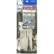 マーカータイ 2.5×100mm 20本入 白 表示シール付 CW-MT100/WH