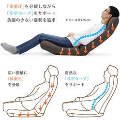 ヨドバシ.com - ヤマザキ rilax3-l-br [産学連携 リラックス座椅子3ーL