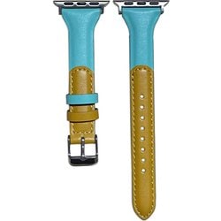 PSNTWSW6L-MYW [Apple Watch 42/44mm 用 ツインカラースリム 交換バンド ミント・イエロー]