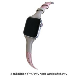 PSNTWSW6S-GPK [Apple Watch 38/40mm 用 ツインカラースリム 交換バンド グレー・ピンク]