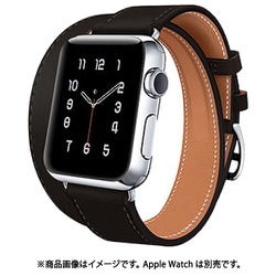 HR-18SMW05-1-1 [Apple Watch 40/38mm 用 二重巻き トゥーループ 交換バンド ブラック]