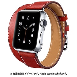 HR-18SMW05-2-4 [Apple Watch 44/42mm 用 二重巻き トゥーループ 交換バンド レッド]