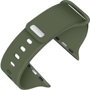 AW-SIN01GR [Apple Watch 38/40mm 用 ステッチ付きシリコン 交換バンド グリーン]