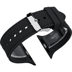 AW-SIF01BK [Apple Watch 38/40mm 用 シリコン 交換バンド ブラック]
