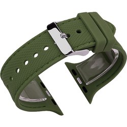 AW-SIF02GR [Apple Watch 42/44mm 用 シリコン 交換バンド グリーン]