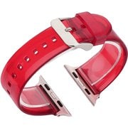 AW-TPU01RD [Apple Watch 38/40mm 用 TPUクリア 交換バンド レッド]