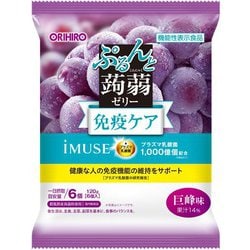 オリヒロプランデュ ぷるんと蒟蒻ゼリーパウチ プラズマ乳酸菌（巨峰味）20g×6個