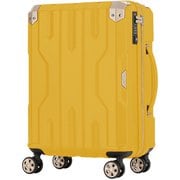 スーツケース 拡張タイプ 旅行日数目安:1~2泊 34L/拡張時41L TSAロック搭載 機内持ち込み可 ダブルキャスターファスナーキャリー イエロー 5109-46-YE