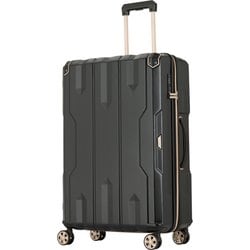 スーツケース 拡張タイプ 旅行日数目安：5～7泊 62L/拡張時73L TSAロック搭載 ダブルキャスターファスナーキャリー ブラック 5109-60-BK