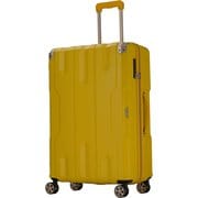 スーツケース 拡張タイプ 旅行日数目安：5～7泊 62L/拡張時73L TSAロック搭載 ダブルキャスターファスナーキャリー イエロー 5109-60-YE